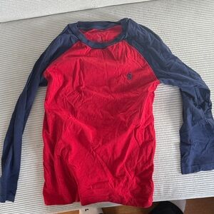 Polo by Ralph Lauren Red and Navy Long Sleeve Tee